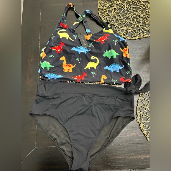 Tempt Me Two Piece Swimsuits - Women High Waisted Bikini Scoop Neck Bathing Suit - Picture 5 of 7